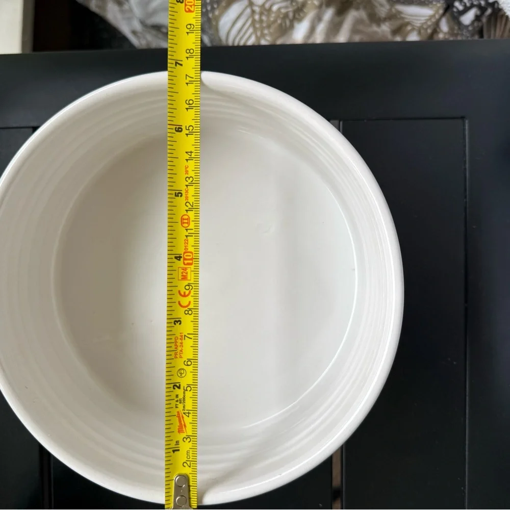 White Ceramic Pet Bowl with Paw Design